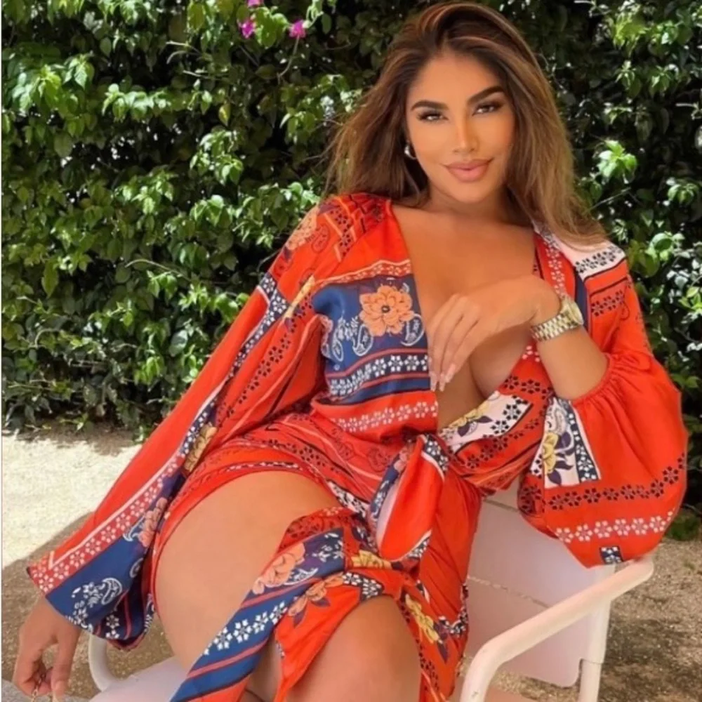 Fashion Nova All The Class Satin Mini Dress size 3X 🍊 - Picture 2 of 10